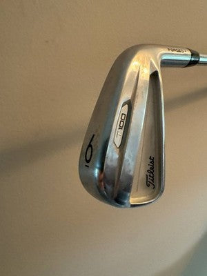 Titleist T100 6 Iron 2021 AMT Tour White S300 RH Stiff Steel Fast Shipping - photo 2