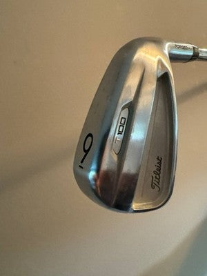 Titleist T100 9 Iron 2021 AMT Tour White S300 RH Stiff Steel Fast Shipping - photo 2